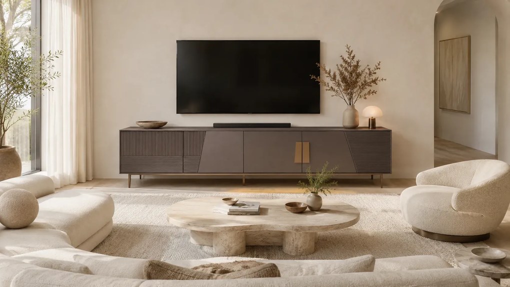 TV stolík Stilig ST101B 200 cm grafit/zlatý