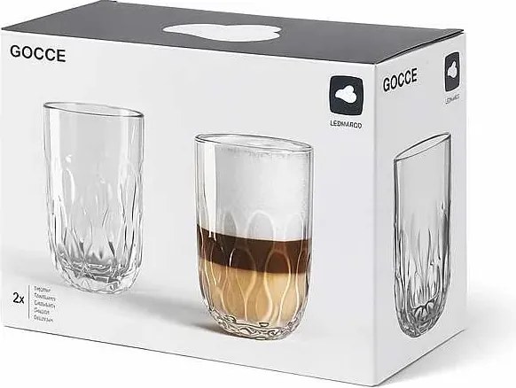 Leonardo poháre na latte Gocce3 390 ml 2 ks