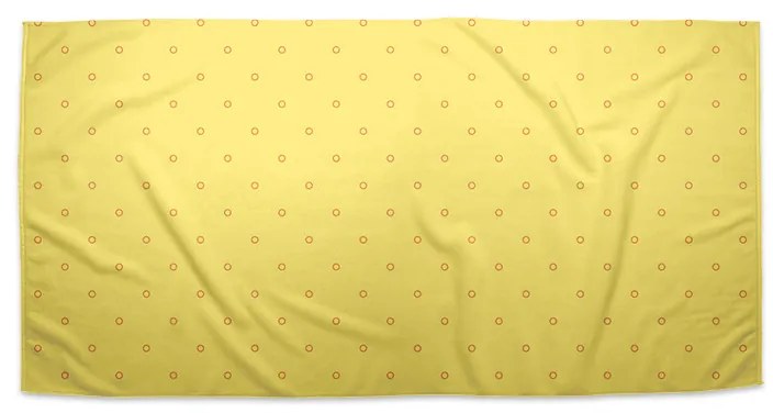 Sablio Uterák Červené krúžky na žltej - 70x140 cm