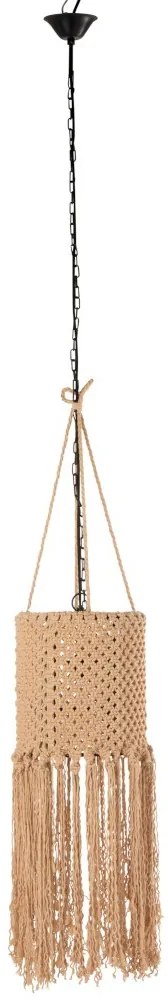 Závesné bavlnené béžové svetlo Macrame - O26 * 76cm