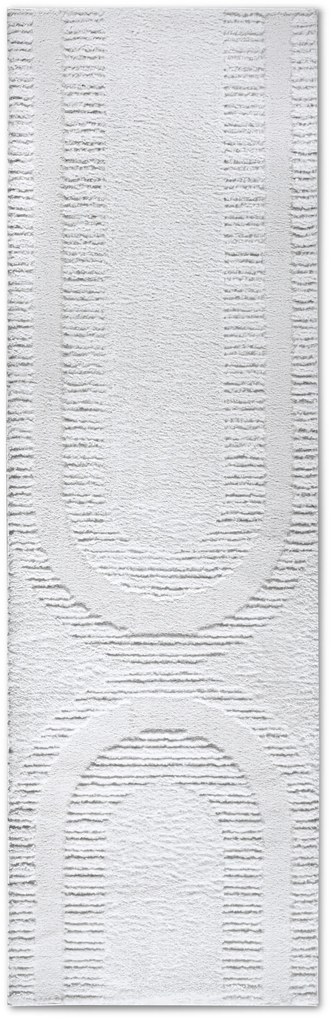 Behúň Gallery 106089 Cream z kolekcie Elle, 80x240, biela, obývacia izba, ELLE Decoration