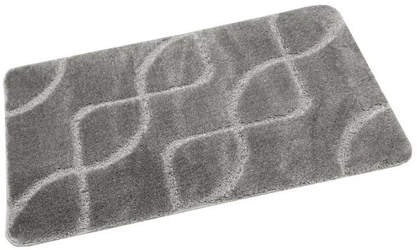 Kúpeľňový koberček Ivona sivý, línie