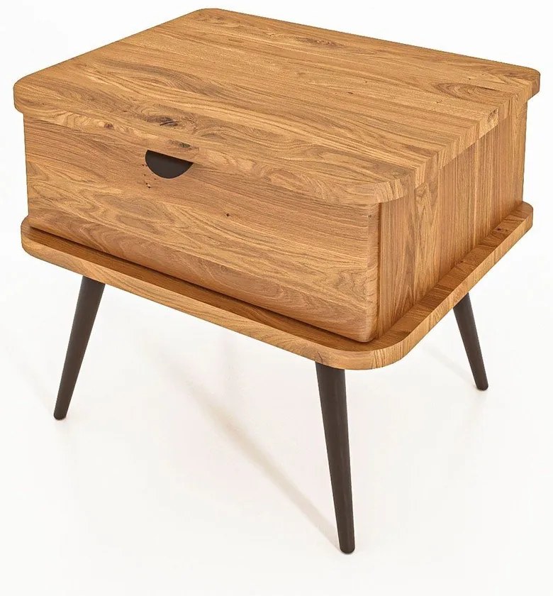 Nočný stolík z dubového dreva v prírodnej farbe Kula - The Beds