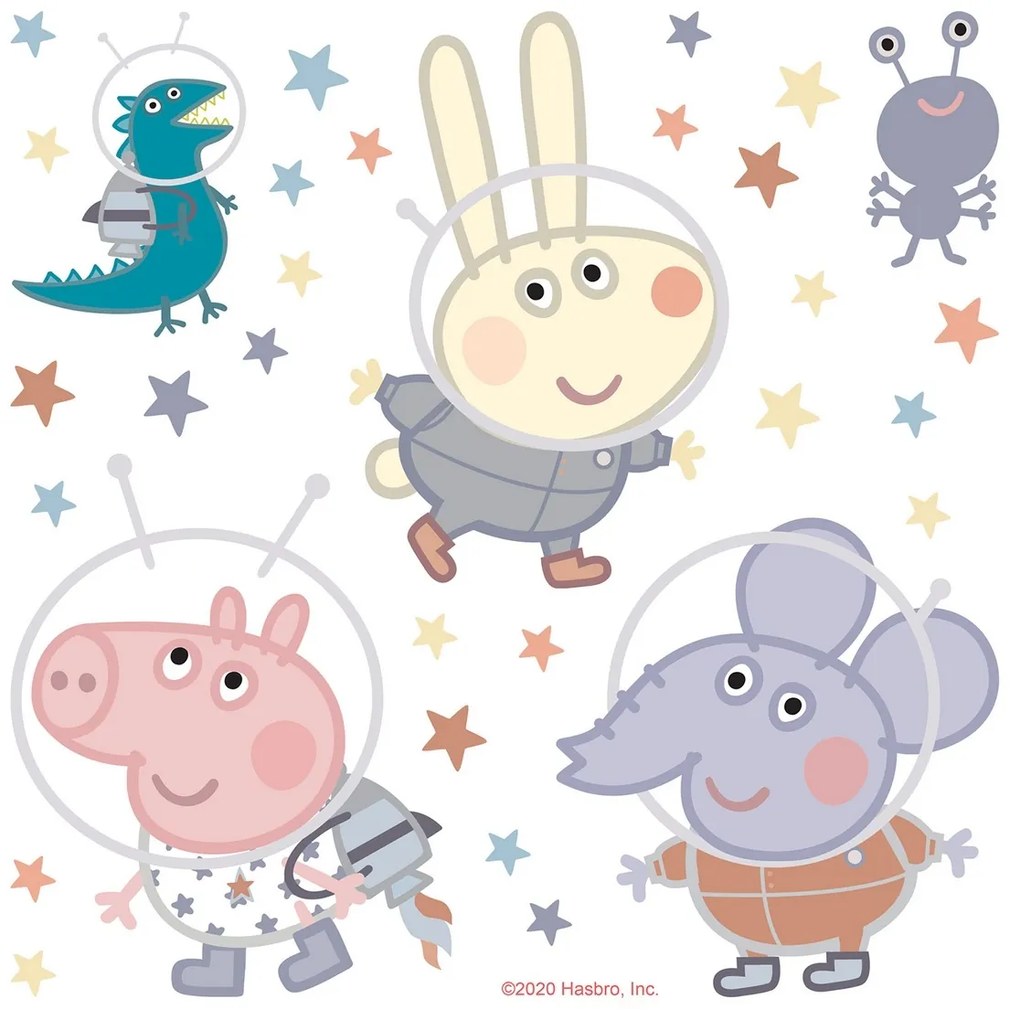 Samolepiaca dekorácia Peppa pig Space, 30 x 30 cm