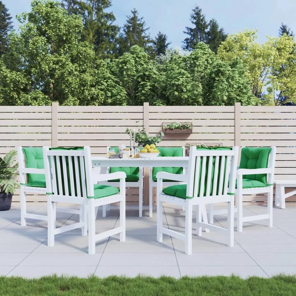 Podložky na záhradné stoličky 6 ks, zelené 100x50x7 cm 314295