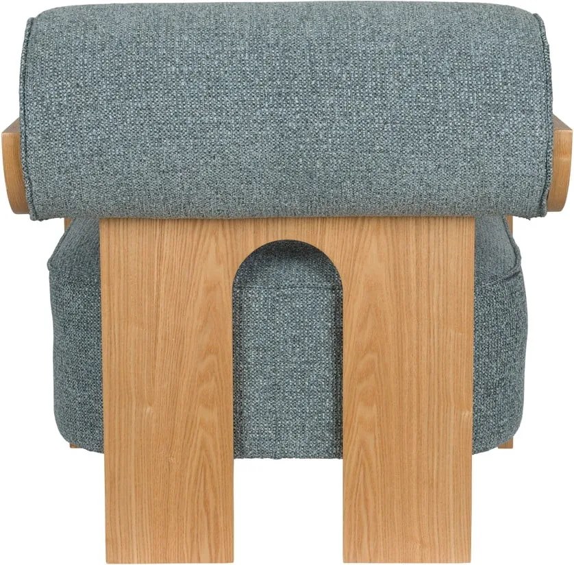 Sivomodré kreslo z textílie buklé Oolong – Zuiver