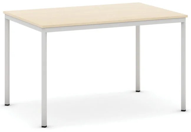 Jedálenský stôl, 120x80 cm, sivá podnož, breza