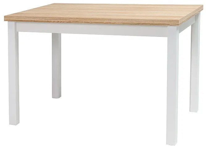 Jedálenský stôl Alfred (dub + biela) (pre 4 osoby). Vlastná spoľahlivá doprava až k Vám domov. 1049842