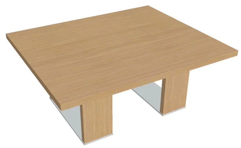 Konferenčný stolík Verno+ S 120 x 100 cm, dub svetlý / hnedá