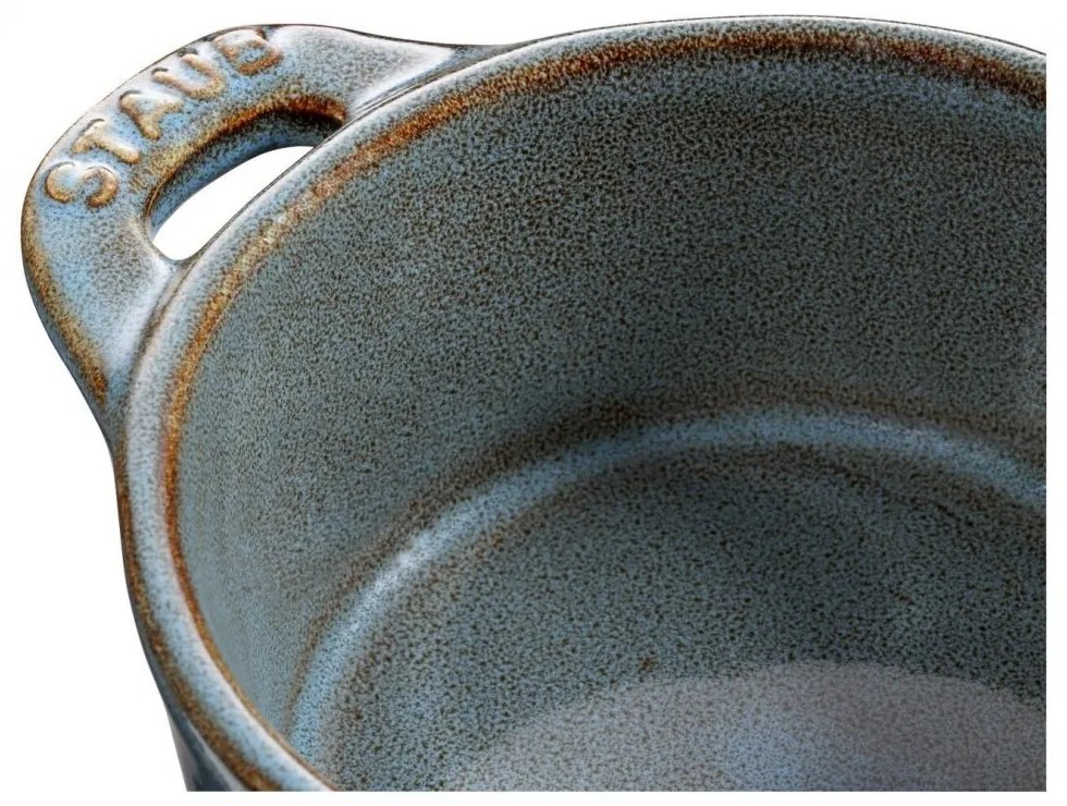 Staub Cocotte Mini keramický plech na pečenie 10 cm/0,2 l, starožitná modrá, 40512-000