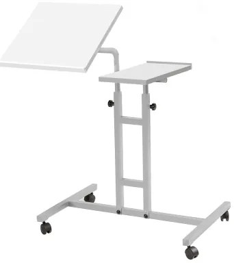 Polohovateľný stôl GLEN 87x67 cm biela