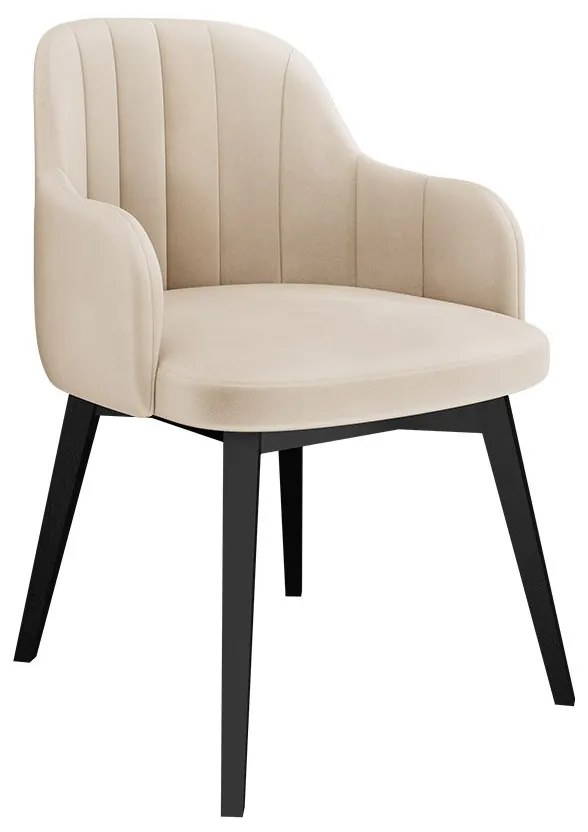 Čalúnené kreslo ST105, Dostupné poťahy: Magic Velvet 2217, Farby: čierna