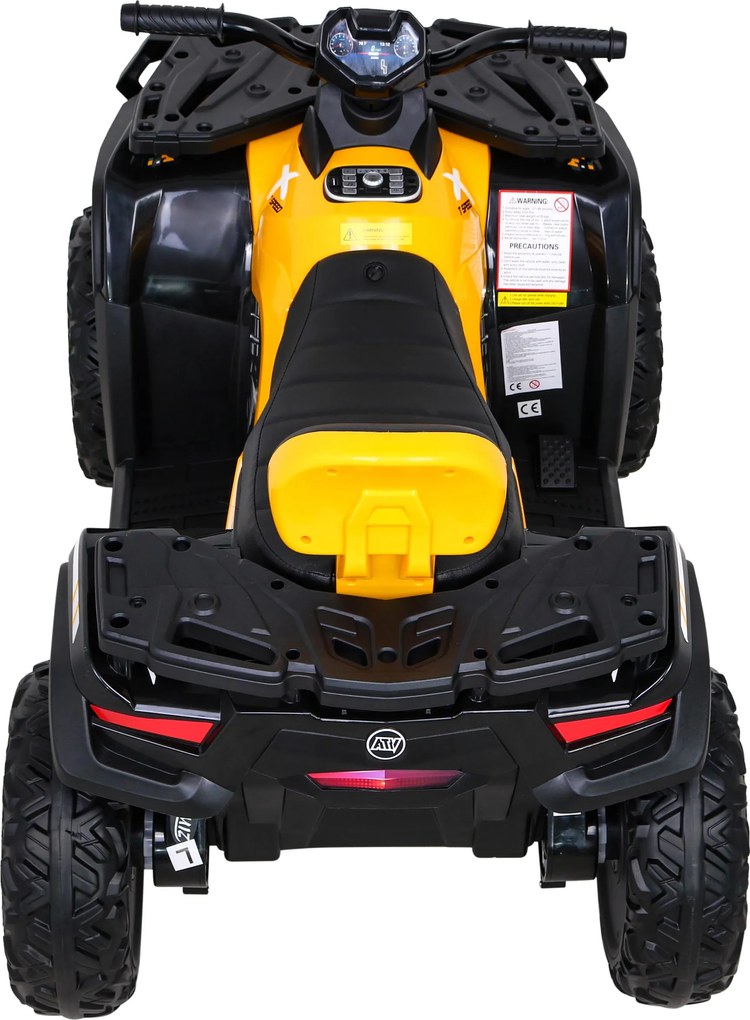 Ramiz Štvorkolka XT-Speed pre deti žltá + 4x4 + EVA + pomalý štart + rádio MP3 + LED