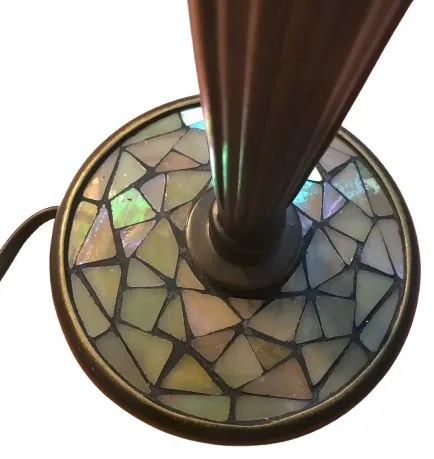 Rustikálna tiffany lampa WHITE 25*43 Mosaic Base