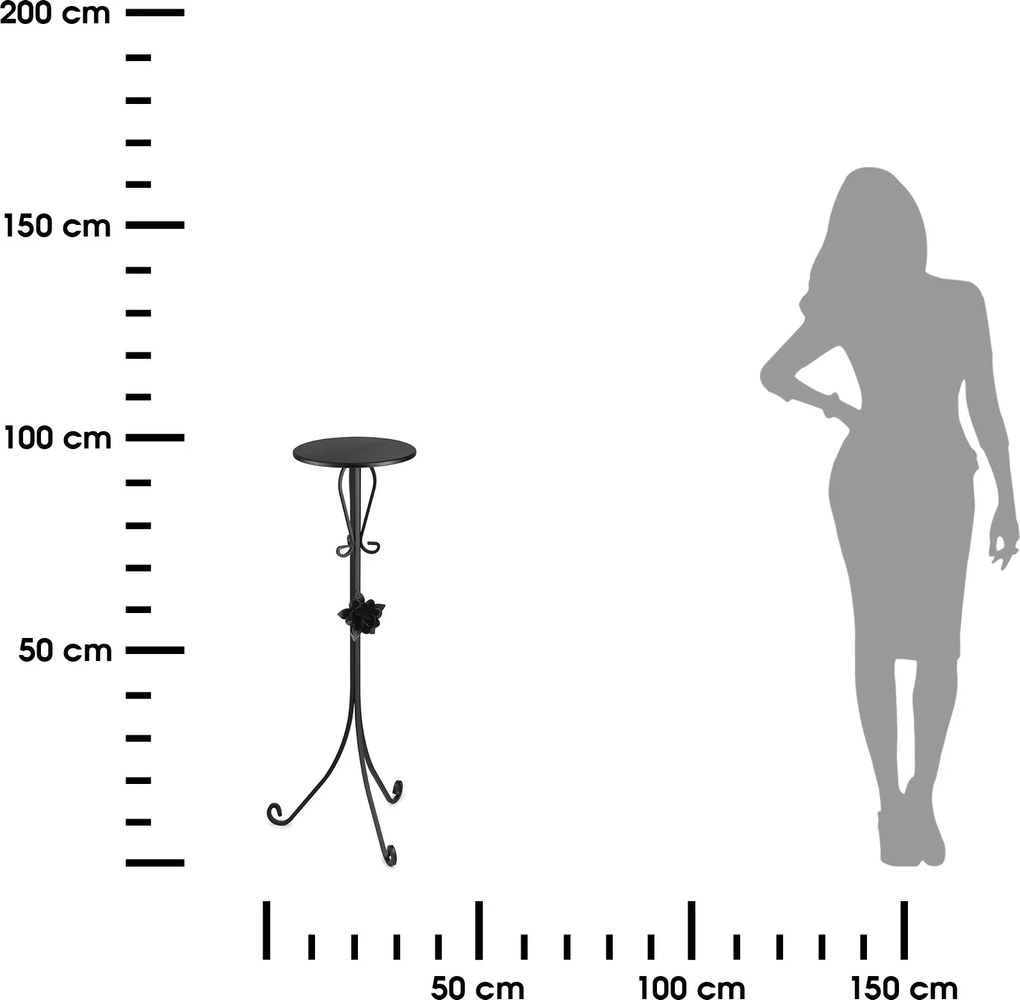 STOJAN NA KVETINÁČ BROSE 95X39 CM ČIERNA