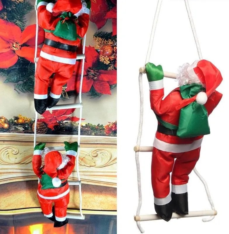 Tutumi Tutumi, LED vianočný Santa Claus na rebríku 240cm XXL 391123A, červená-biela, CHR-03620