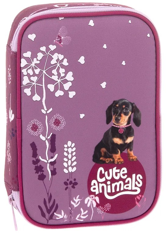 Peračník 1zip poschodový Cute animals Puppy ARS UNA