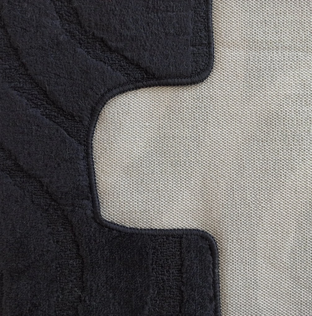 DY Kúpeľňová sada koberčekov s výrezom Symphony - čierna