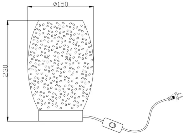 Globo 24002S - Stolná lampa NARRI 1xE27/40W/230V