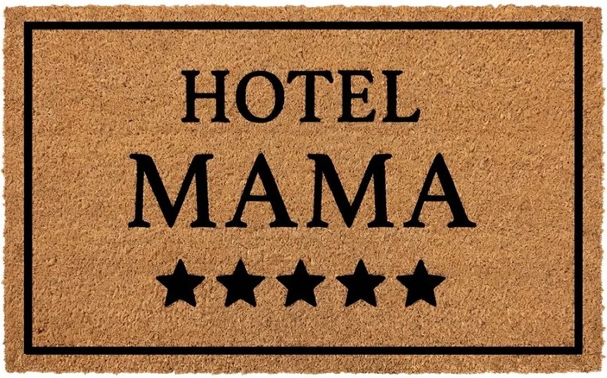 Hnedá kokosocá rohožka Mama Hotel - 75*45*1 cm