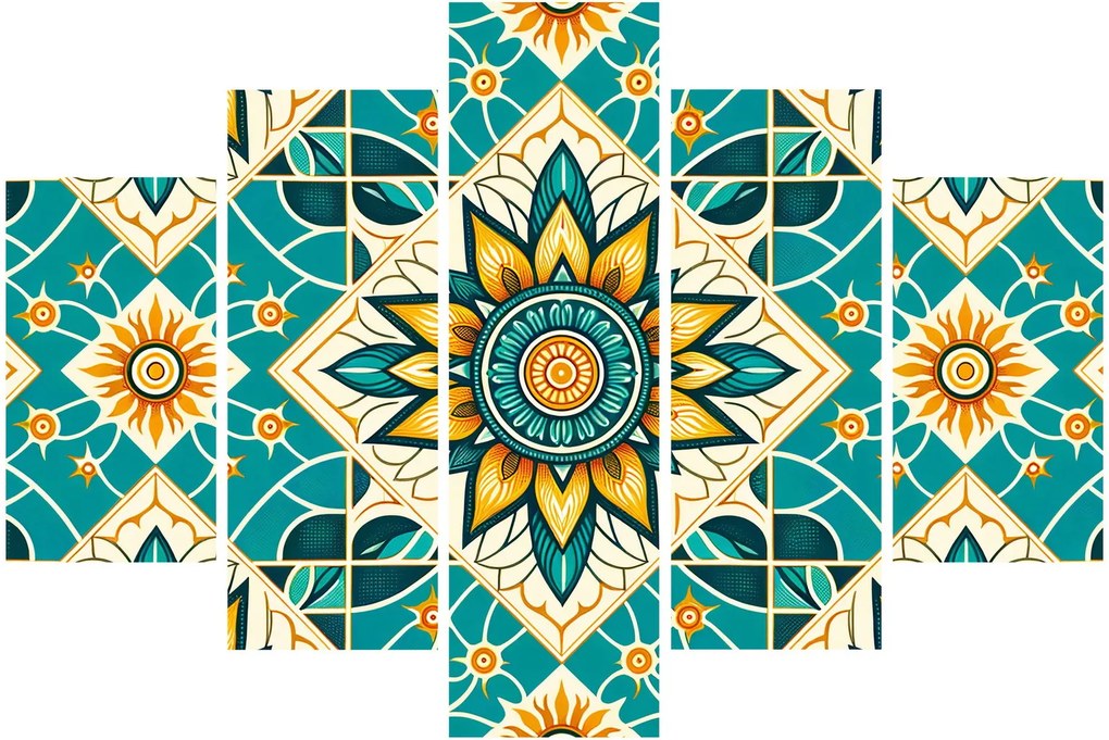 Obraz - Tyrkysový vzor (150x105 cm)