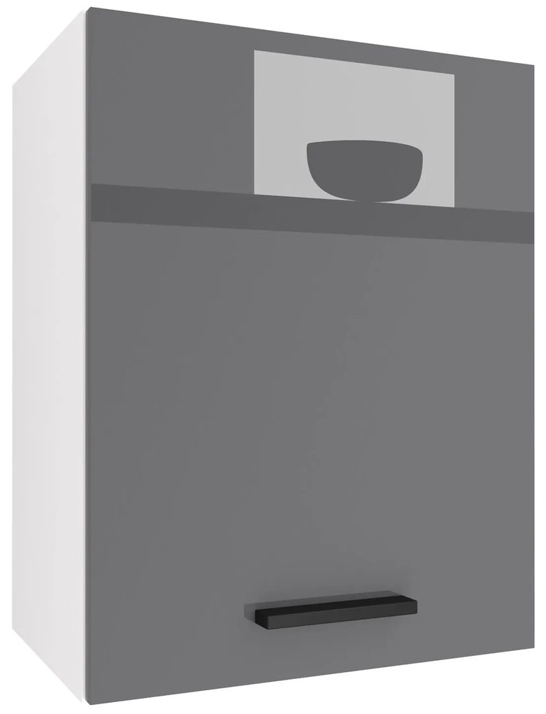Kuchynská skrinka Belini horná 45 cm šedý lesk INF SG45/2/WT/S/0/B1