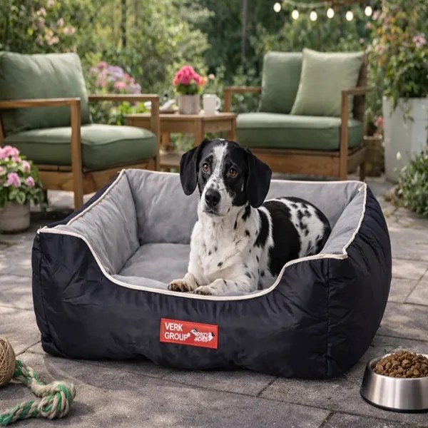 Pelech pre psa / mačku L - sivo-čierny