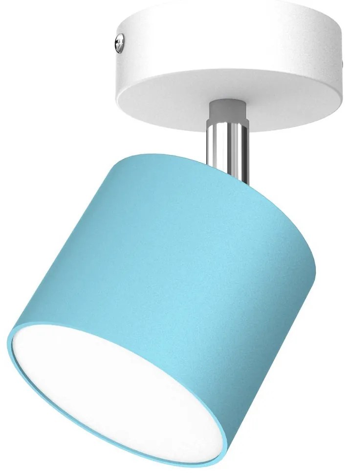 Bodové svietidlo Dixie, 1x modré kovové tienidlo, w/ch