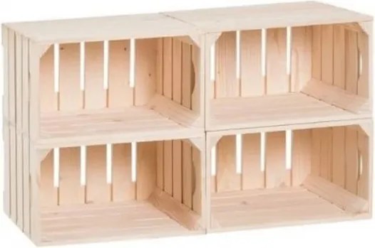 ČistéDrevo Drevené debničky topánkovník 44 x 80 x 30 cm