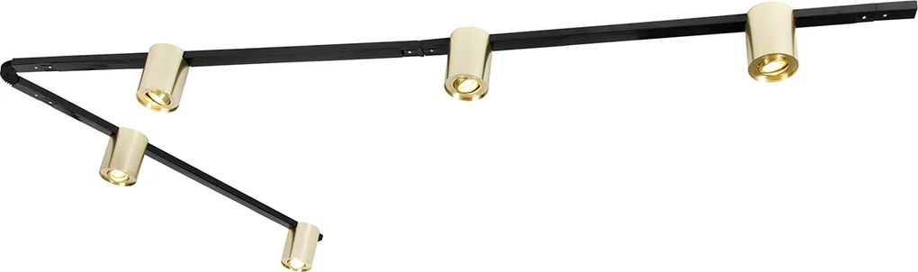 Koľajnicový systém zlato-čierny s 5 bodmi 1-fázový - Rondoo Up