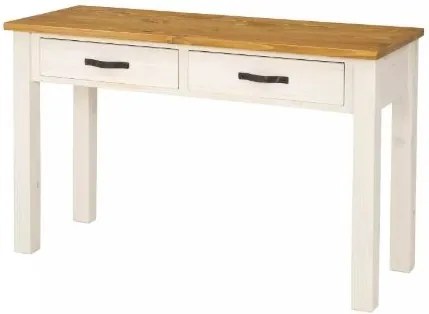 WOSK Drevený stolík z masívu STEEL SEL 20 Farba nábytku:: K01 - Svetlý vosk, Farba dosky:: K01 - Svetlý vosk