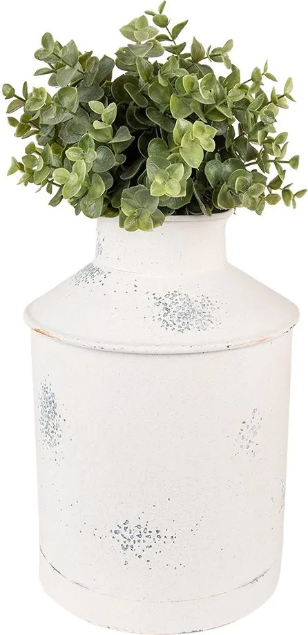 Béžová dekoratívna plechová váza Fun Antique - Ø19*28 cm