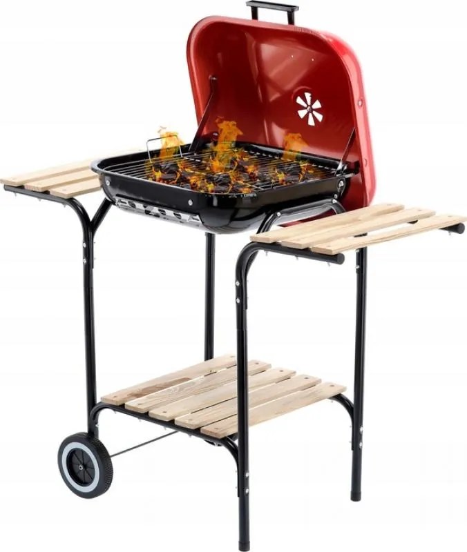 Záhradný gril AMERICANO červený