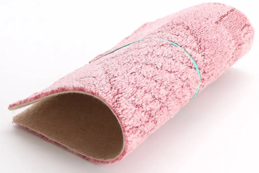 Koberec metráž Bossanova 62, na mieru, šíře 4m, ružová, filc, obývacia izba, ITC