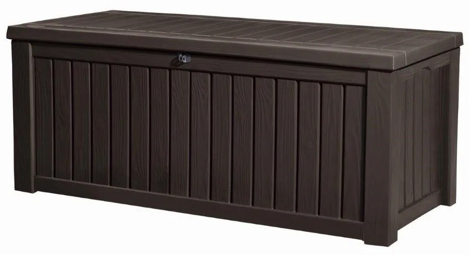 Tmavohnedý záhradný úložný box – Keter