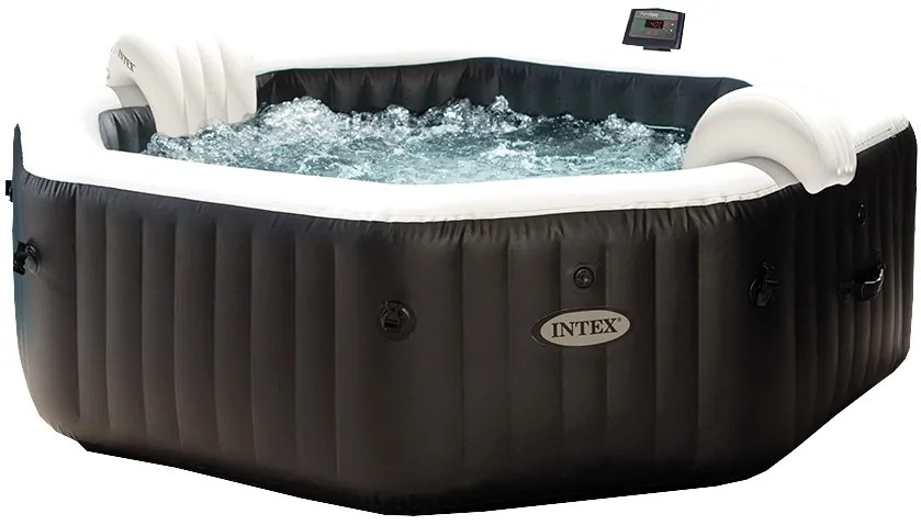 Intex | Vírivý bazén Pure Spa - Jet & Bubble Deluxe HWS 6 + Solárna sprcha UNO 35 l hliníková s LED svetlom | 19900163