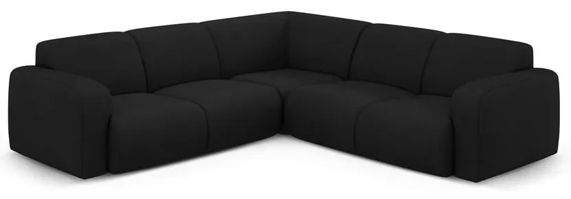 Čierna rohová pohovka (variabilná/do L) Molino – Micadoni Home