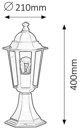 RABALUX Vonkajšia stojacia / stolná lampa VELENCE, čierna, 40cm