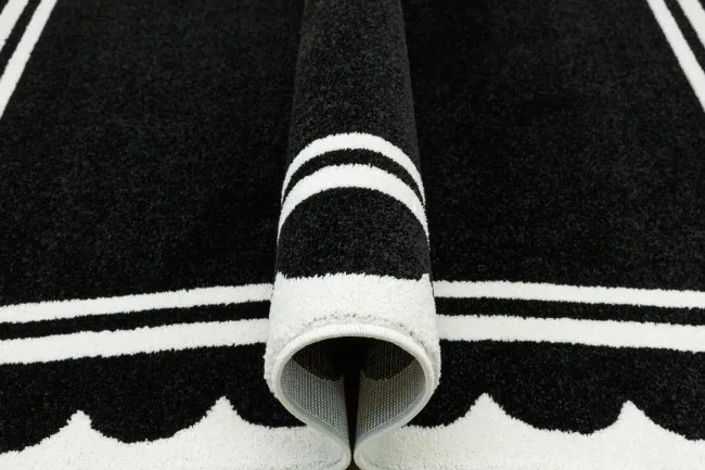 Detský koberec LIMA M138A čierny / biely