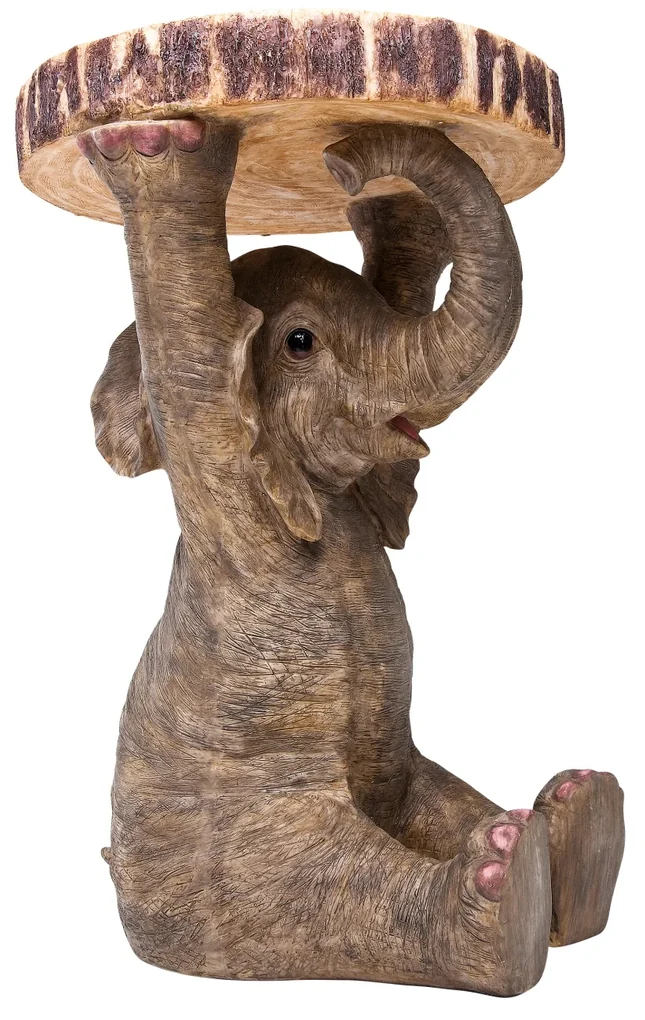 Animal príručný stolík slon sivý Ø35 cm