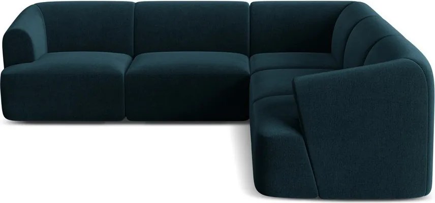 Zamatová rohová pohovka v petrolejovej farbe Campi – Cosmopolitan Design