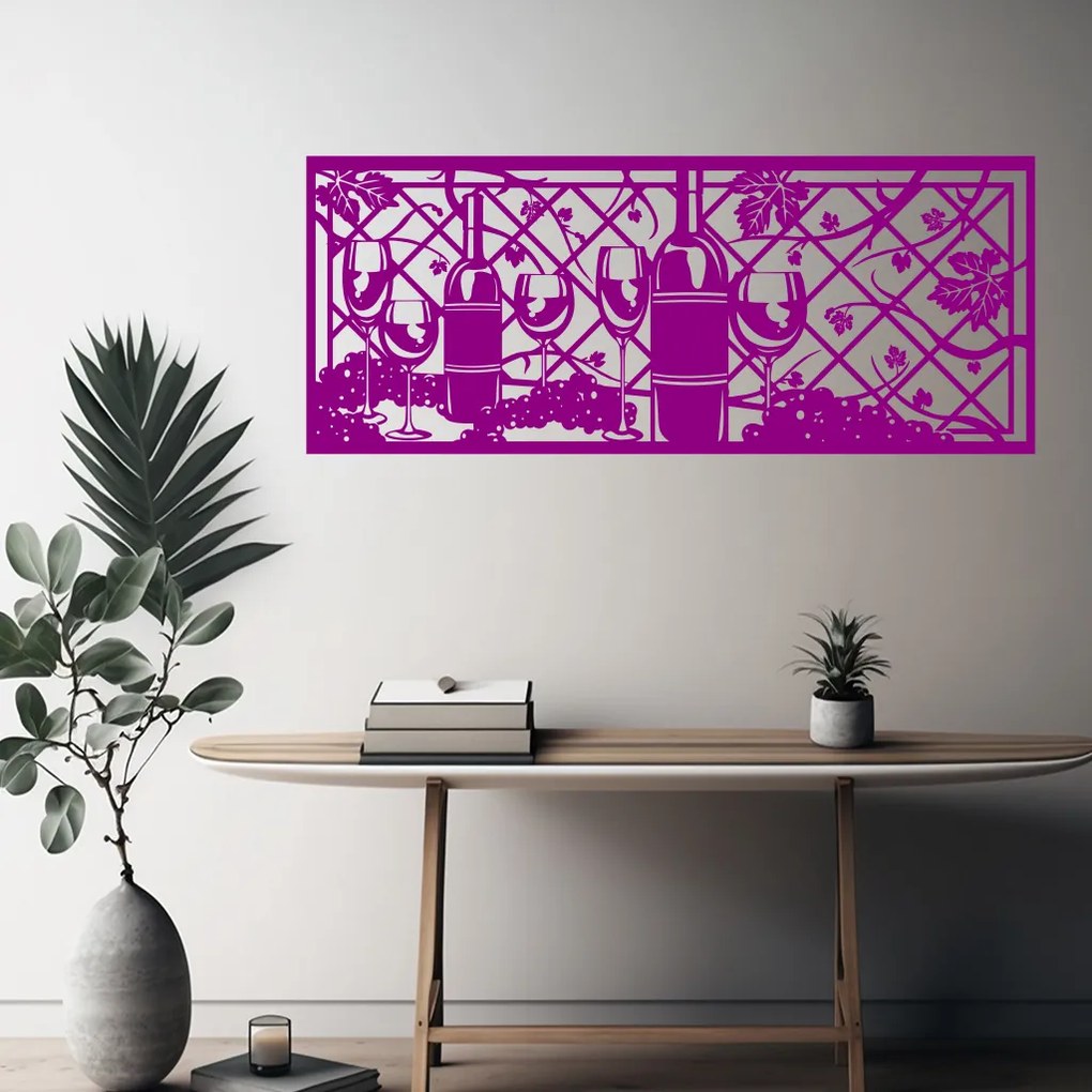 Veselá Stena Samolepka Vinná réva Farba: fialová, Veľkosť: 100 x 40 cm