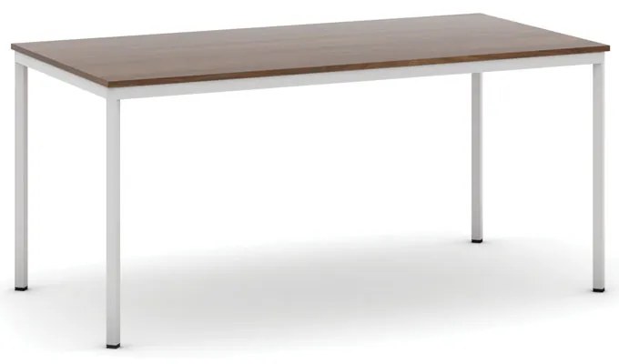 Jedálenský stôl, 160x80 cm, sivá podnož, orech