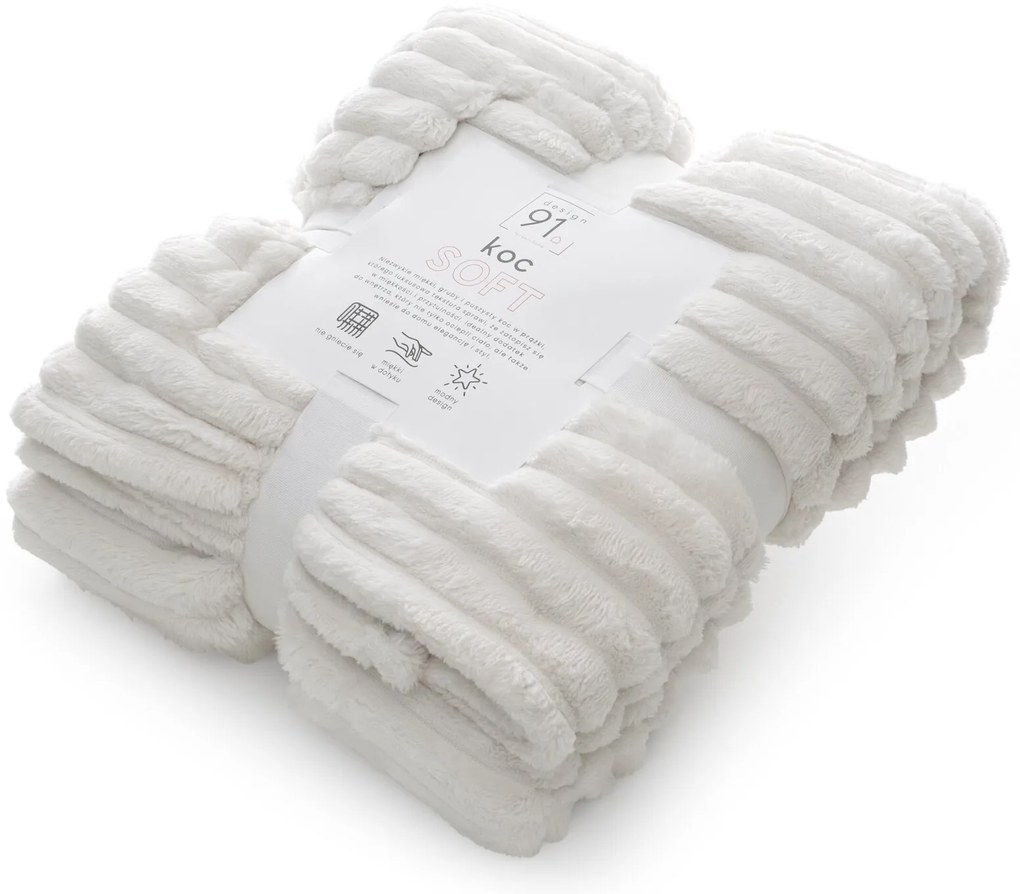 DEKA Z MIKROFLANELU SOFT 170X210 CM BIELA