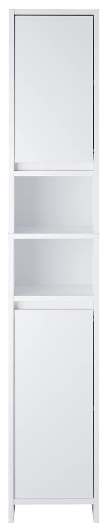 Livarno home Vysoká skrinka do kúpeľne Oslo s 2 dvierkami, biela  (100392134)