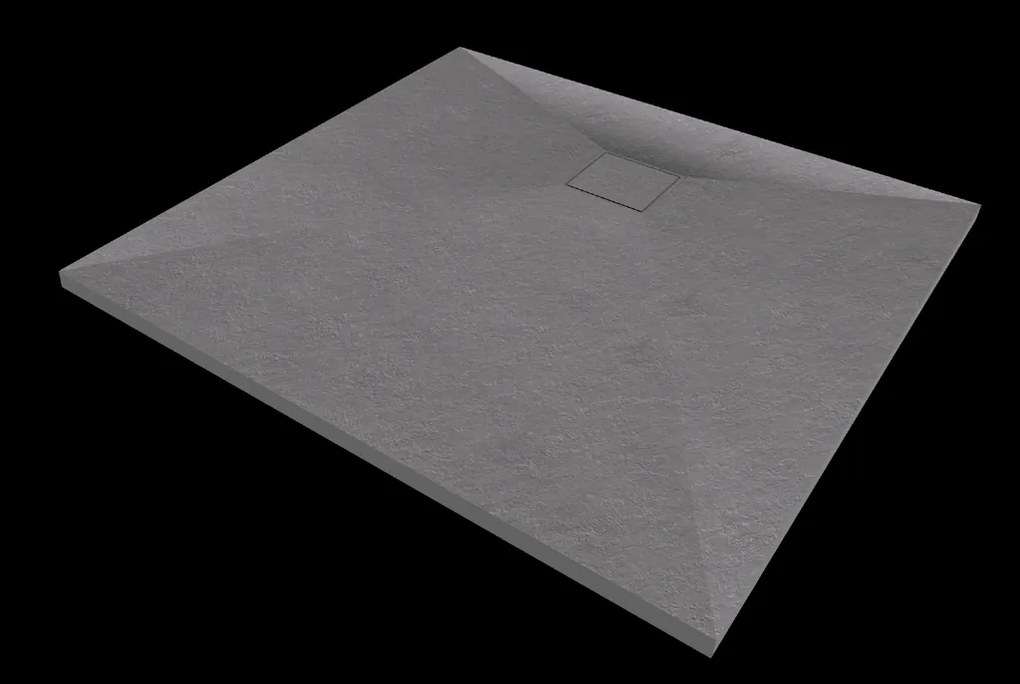 Gamma Erga Oldaf, SMC štvorcová sprchová vanička 90 x 90 cm, šedá matná, ERG-GMA-OL-9090G