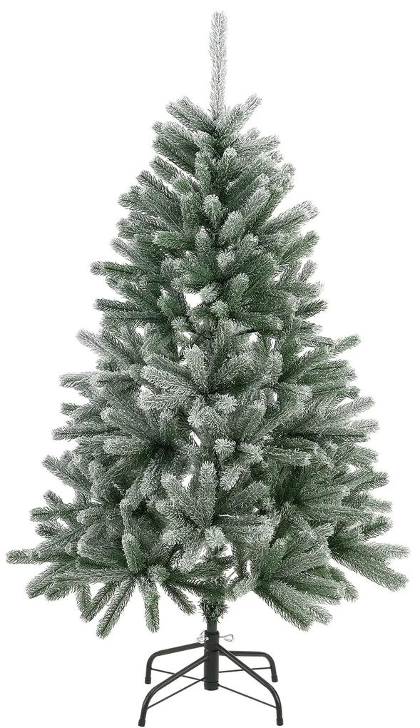 Juskys Umelý vianočný stromček Talvi 140 cm zelený so snehom a čiernym stojanom