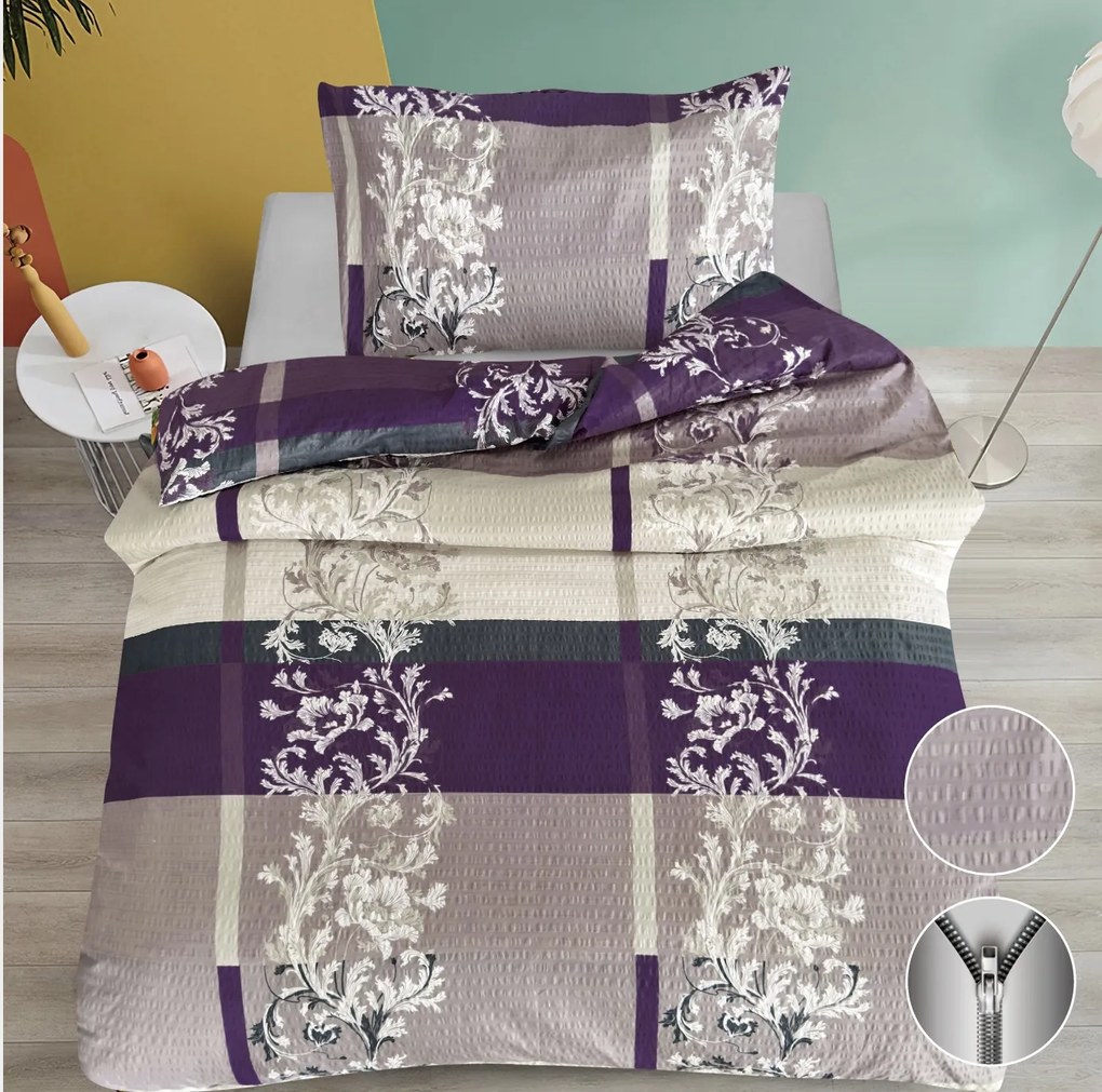 Krepové obliečky LUXURY fialové Rozmer obliečky: 70 x 90 cm | 140 x 200 cm