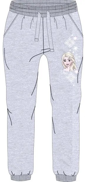 E plus M - Dievčenské / detské tepláky Ľadové kráľovstvo - Frozen - Elsa - šedé 128