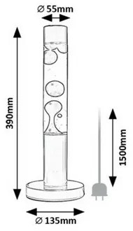 Rabalux 76029 dekoratívna lávová stolná LED lampa Lavastic, žltá
